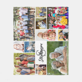 Unik 11 enkel fotosamling i personligens familj fleecefilt