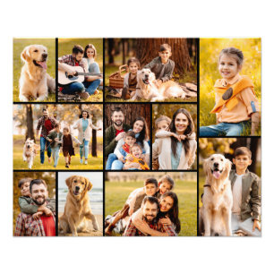 Unik 11 Photo Collage Minimalist Simple Black Fototryck