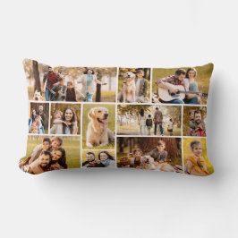 Unik 12-fotokollage-minimalistisk enkel lumbarkudde