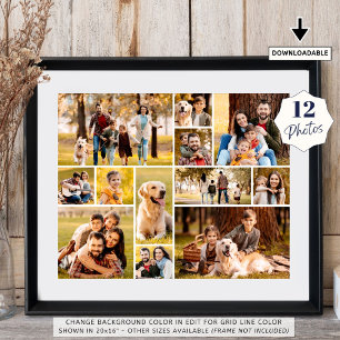 Unik 12 Fotosammanställning Enkel Poster
