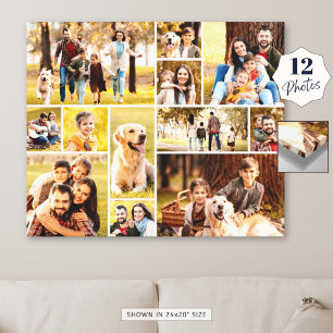 Unik 12 Fotoskollage Minimalistisk Enkel Canvastryck