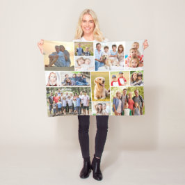 Unik 13 enkel fotokollage-minimalistisk fleecefilt