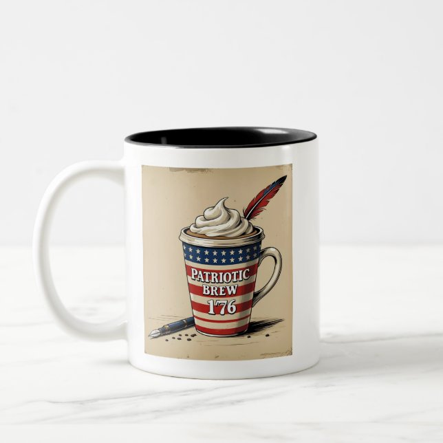 Unik 1776 Patriotic Brew Coffee Kopp med Quill (Vänster)