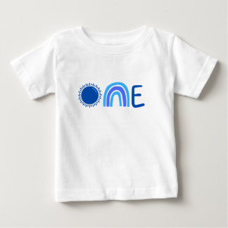 Unik 1 vattenfärg 1:a födelsedag Baby T-shirt