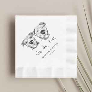 Unik 2 Hundar Ansikte Vi gör också för Bröllop Pappersservett