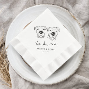 Unik 2 Hundar Ansikte Vi gör också för Bröllop Pappersservett