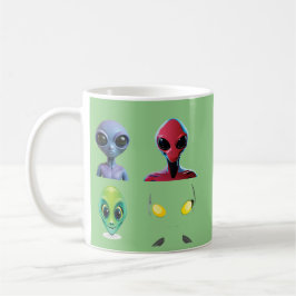 Unik 3D Alien Ansikte-design Kaffemugg