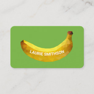 Unik 3D Banana Curved Typografi Visitkort