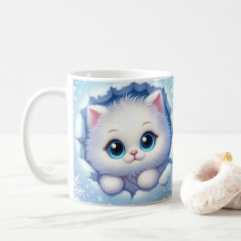 Unik 3D Kitten Mugg-figursättning - publiceringsde Kaffemugg