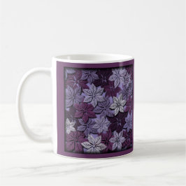 Unik 3D Papper klippt Lila Poinsettia jul Kaffemugg