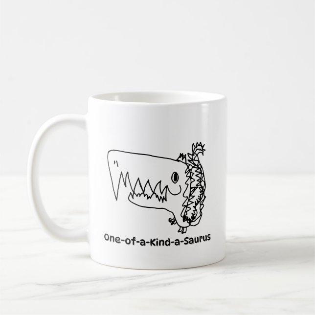 Unik-a-Saurus-mugg | Roarsome konst Kaffemugg (Vänster)