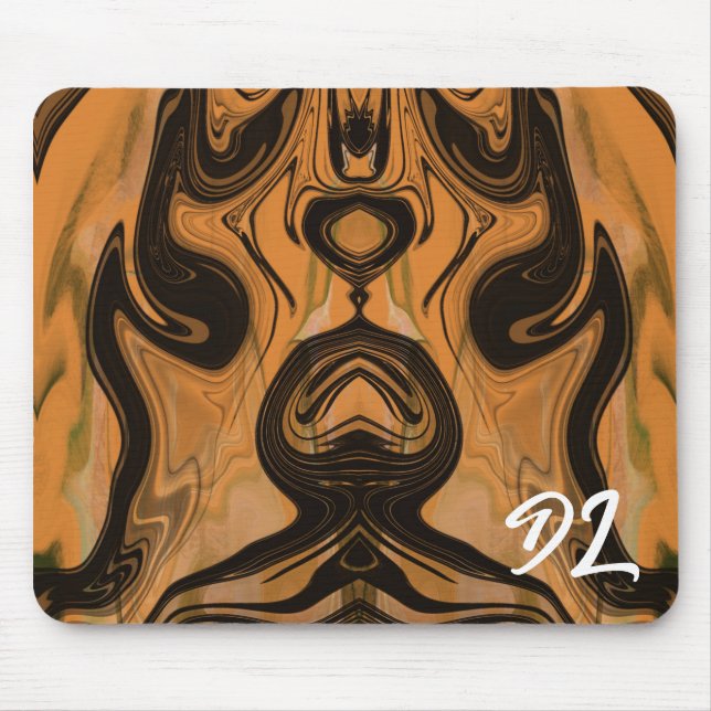 Unik Abstrakt Brown Marble Liquid Mousepad Musmatta (Framsidan)