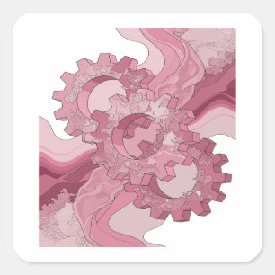 Unik abstrakt etikett design i rosa