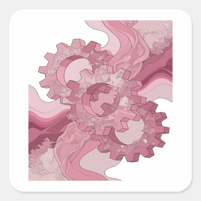 Unik abstrakt etikett design i rosa (Framsida)