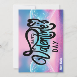 Unik abstrakt färgrik och livfull valentinskort julkort