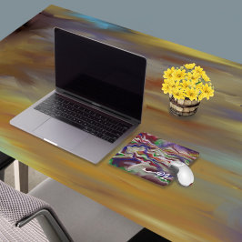 Unik Abstrakt, färgstark marmor Vätskemus Musmatta