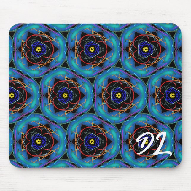 Unik Abstrakt, färgstark symmetri-Mousepad Musmatta (Framsidan)