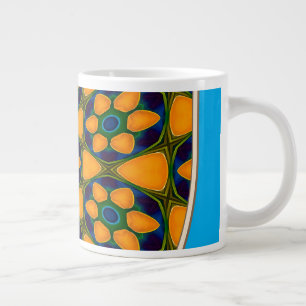 Unik Abstrakt Flowers Mönster Jumbo Mugg