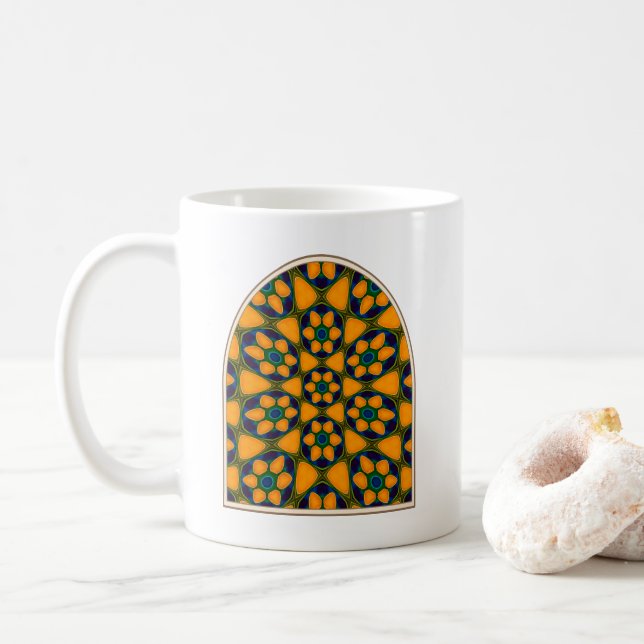 Unik Abstrakt Flowers Mönster Kaffemugg (Med munk)