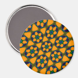 Unik Abstrakt Flowers Mönster Magnet