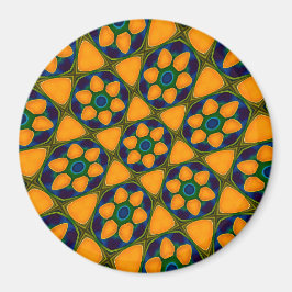 Unik Abstrakt Flowers Mönster Magnet