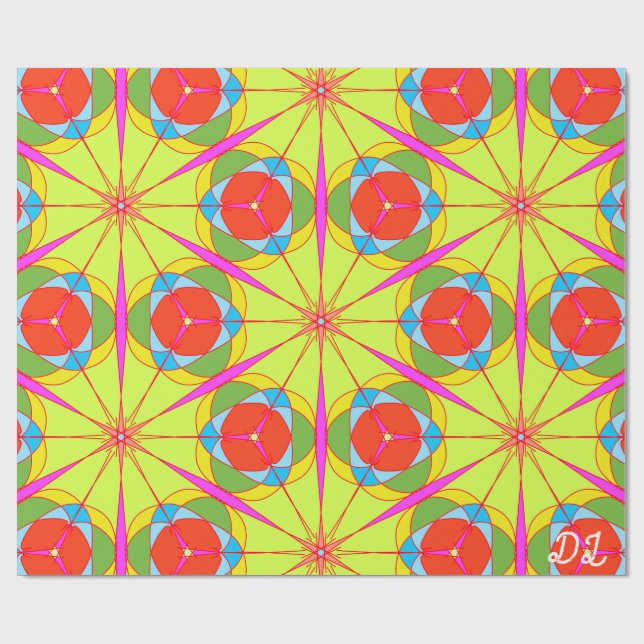 Unik Abstrakt för radbrytning i Mönster Papper Presentpapper (Platt)