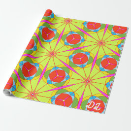 Unik Abstrakt för radbrytning i Mönster Papper Presentpapper