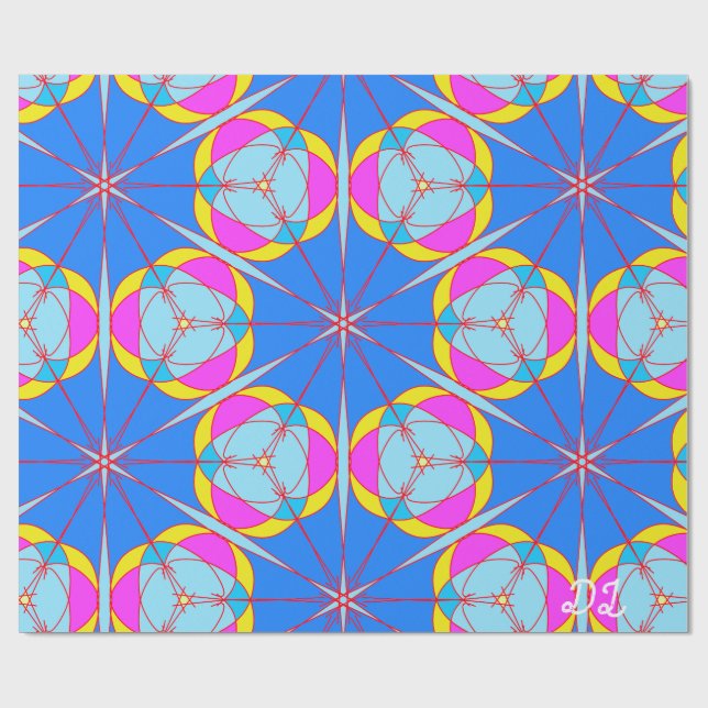 Unik Abstrakt för radbrytning i Mönster Papper Presentpapper (Platt)