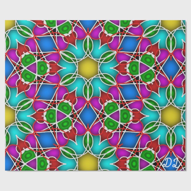 Unik Abstrakt för radbrytning i Mönster Papper Presentpapper (Platt)