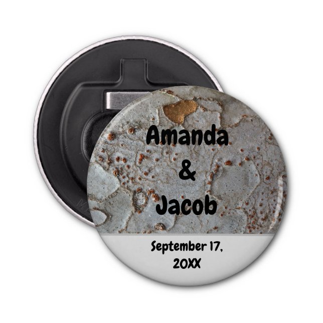 Unik Abstrakt för Rustic Bröllop-naturfoto Flasköppnare (Framsidan)