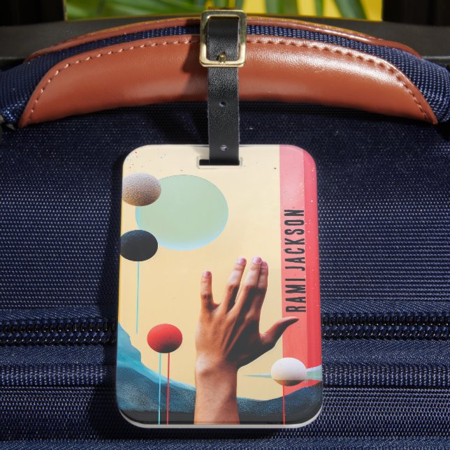 Unik Abstrakt för snyggt-Namn-resor Bagagebricka (Framsida Insitu 2)