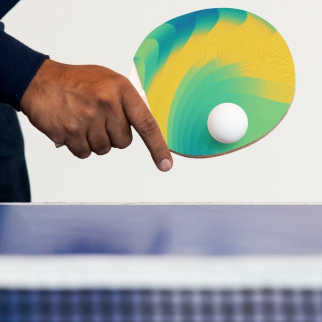 Unik abstrakt Gult Pingisracket (Insitu)