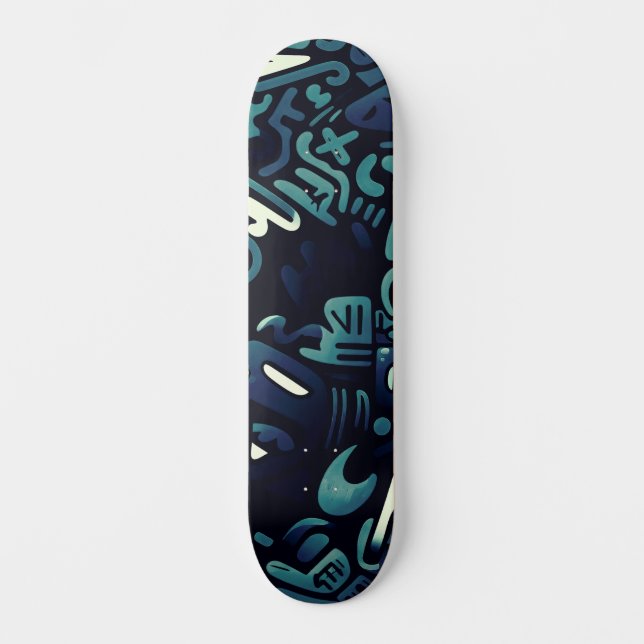 Unik Abstrakt Urban Street Art Wide Skateboard (Framsida)