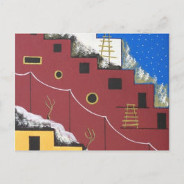 Unik Adobe Southwest Desert Folk Art Vykort