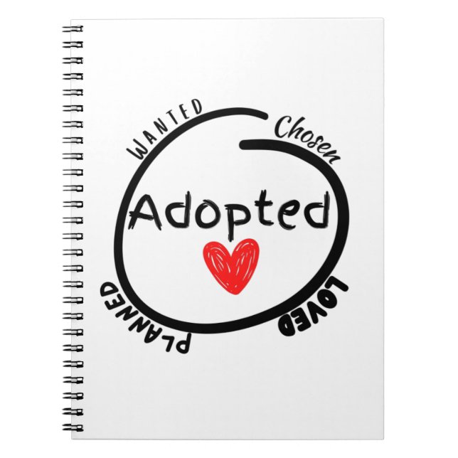 Unik adoptionsgåva anteckningsbok (Framsidan)