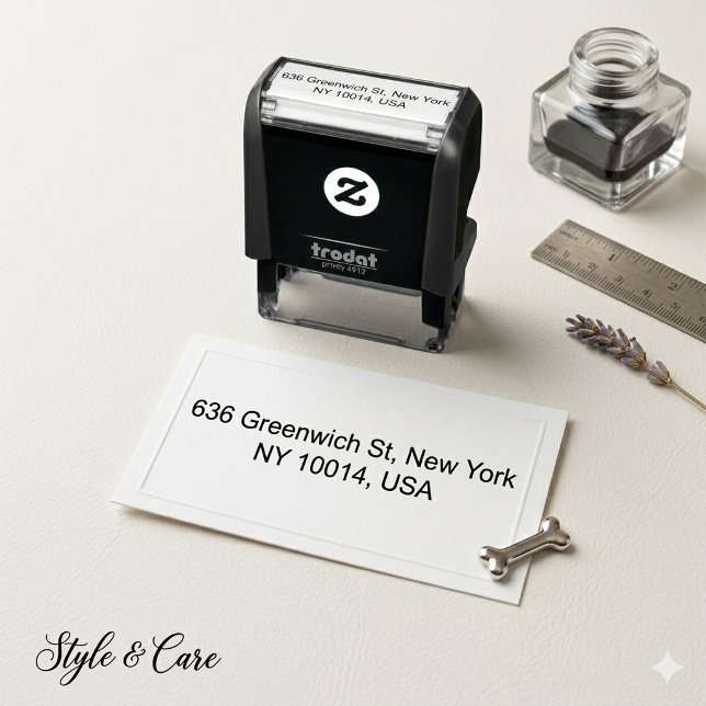 Unik adress självbläckande stämpel för kuvert (Unique Address Self-Inking Stamp for Envelopes)