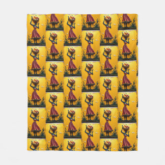 Unik afrikansk teckning, hemdekaler för kavajer fleecefilt