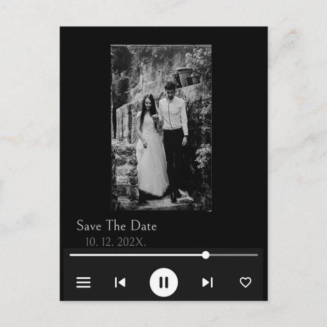 Unik albumtäckning Musik Sång virus Spara datum Vykort (Framsida)