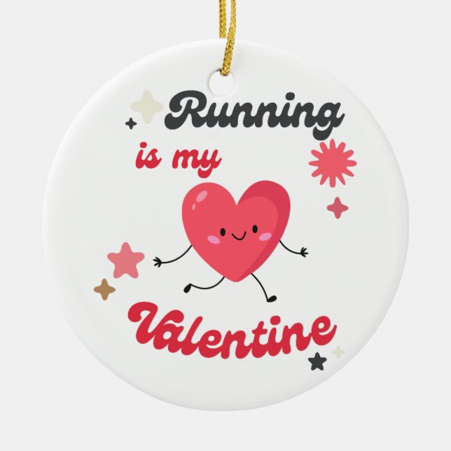 Unik Alla hjärtans dag Keepsak, Gift för springer Julgransprydnad Keramik (Framsidan)
