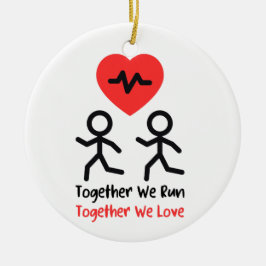 Unik Alla hjärtans dag Keepsak, Springer Valentine Julgransprydnad Keramik