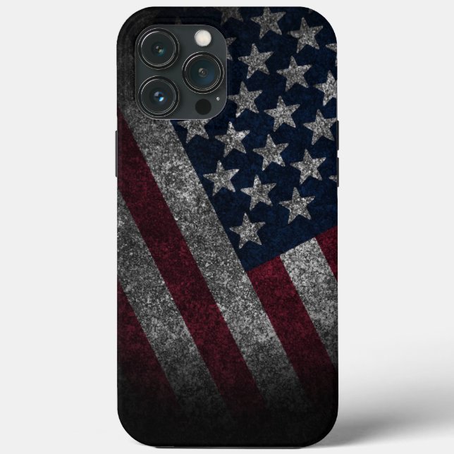 Unik amerikansk Flagga iPhone 13 Pro Max Fodral (Baksida)