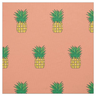 Unik ananas för rosa av textilier tyg