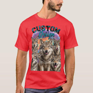 Unik anpassad bootleg rap fotodesign t shirt