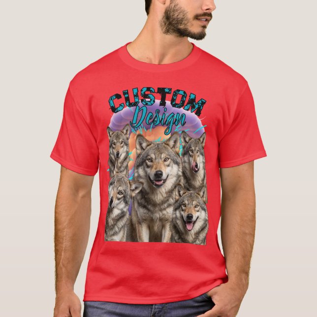 Unik anpassad bootleg rap fotodesign t shirt (Framsida)
