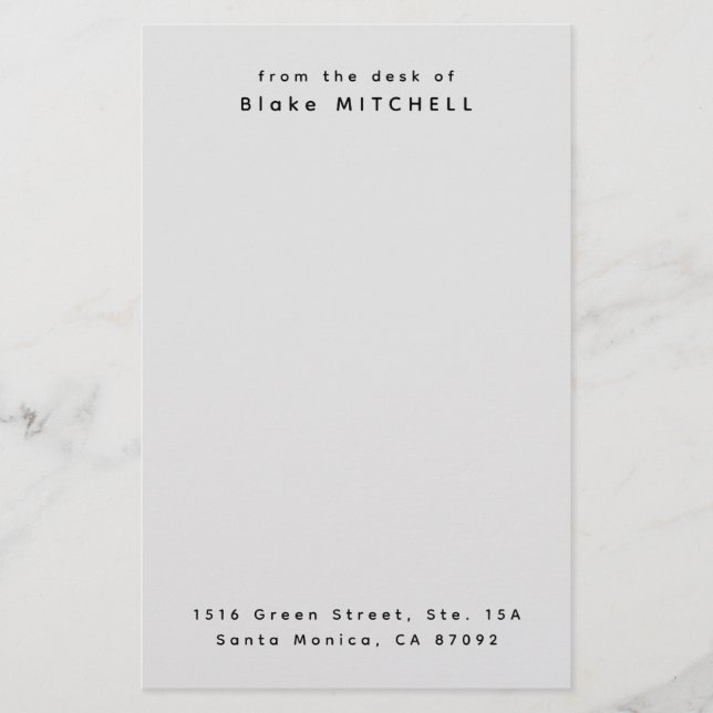 Unik anpassad brevpapper Monogram brevpapper (Framsida)