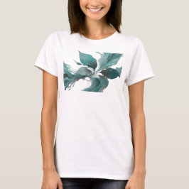Unik anpassad silverabstrakt bladskötselskapande t shirt