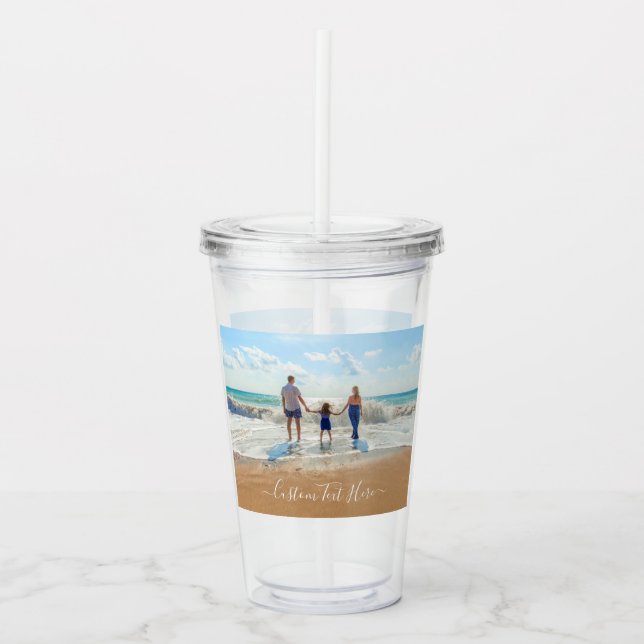 Unik Anpassningsbar för egen design - Fototext - F Take Away Mugg (Framsida)
