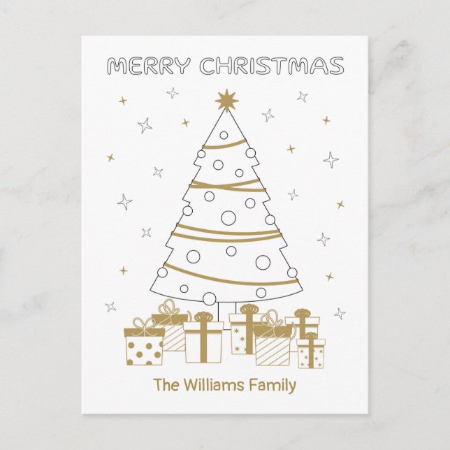 Unik Anpassningsbar för färgning av julfärg i Roli Helg Vykort (Framsida)