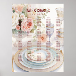 Unik Anpassningsbar Magazine Stil Bröllop sätesdia Poster