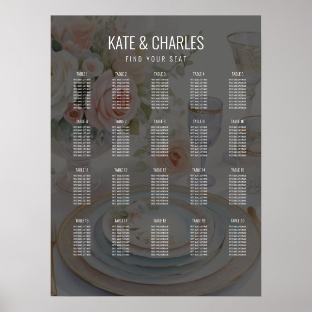 Unik Anpassningsbar Magazine Stil Bröllop sätesdia Poster (Framsidan)